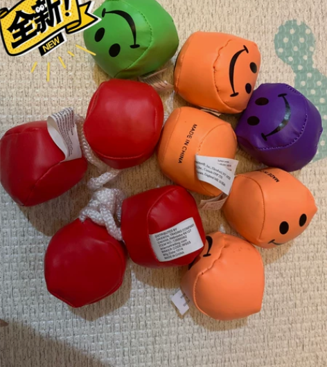 沙包全新婴儿儿童玩具,彩色pu手抓球,感统...
