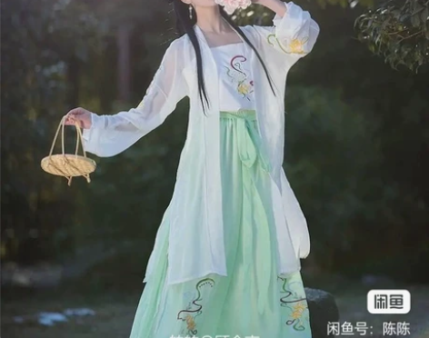 晨果汉服坊《春天》原创设计宋裤三件套，吊带...