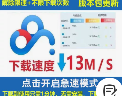 百度网盘不限速版软件超级加速极速下载 （仅...