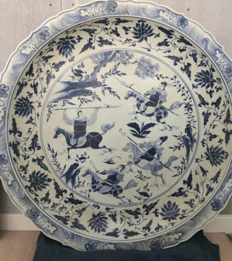 仿古瓷器元青花大盘直径1米，较大较重支持自...
