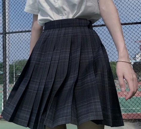正版碳灰jk格裙原创制服套装全套夏季校供全...
