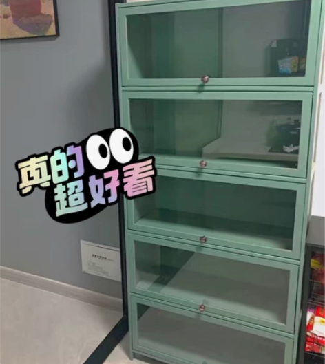 （家居店不做了）复古储物柜简易书柜厨房碗柜...