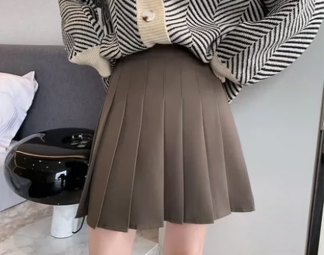 大码学院风百褶裙半身裙女2023春夏胖妹妹...