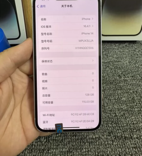 iPhone14紫的128G 美版有锁机,...