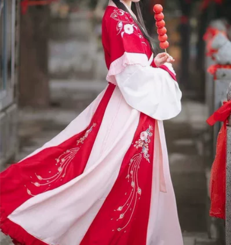 灵语原创晋制交领汉服女襦裙花神记（原芸兰阁...